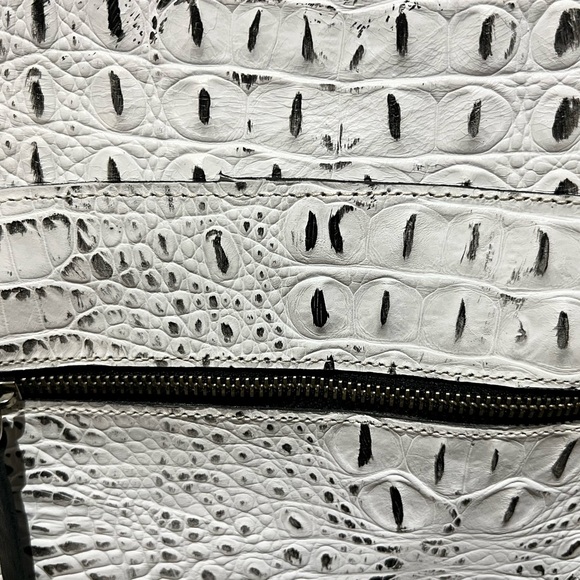 Polonia Cruz Leather Bag / Backpack. White With Black - Picture 11 of 15